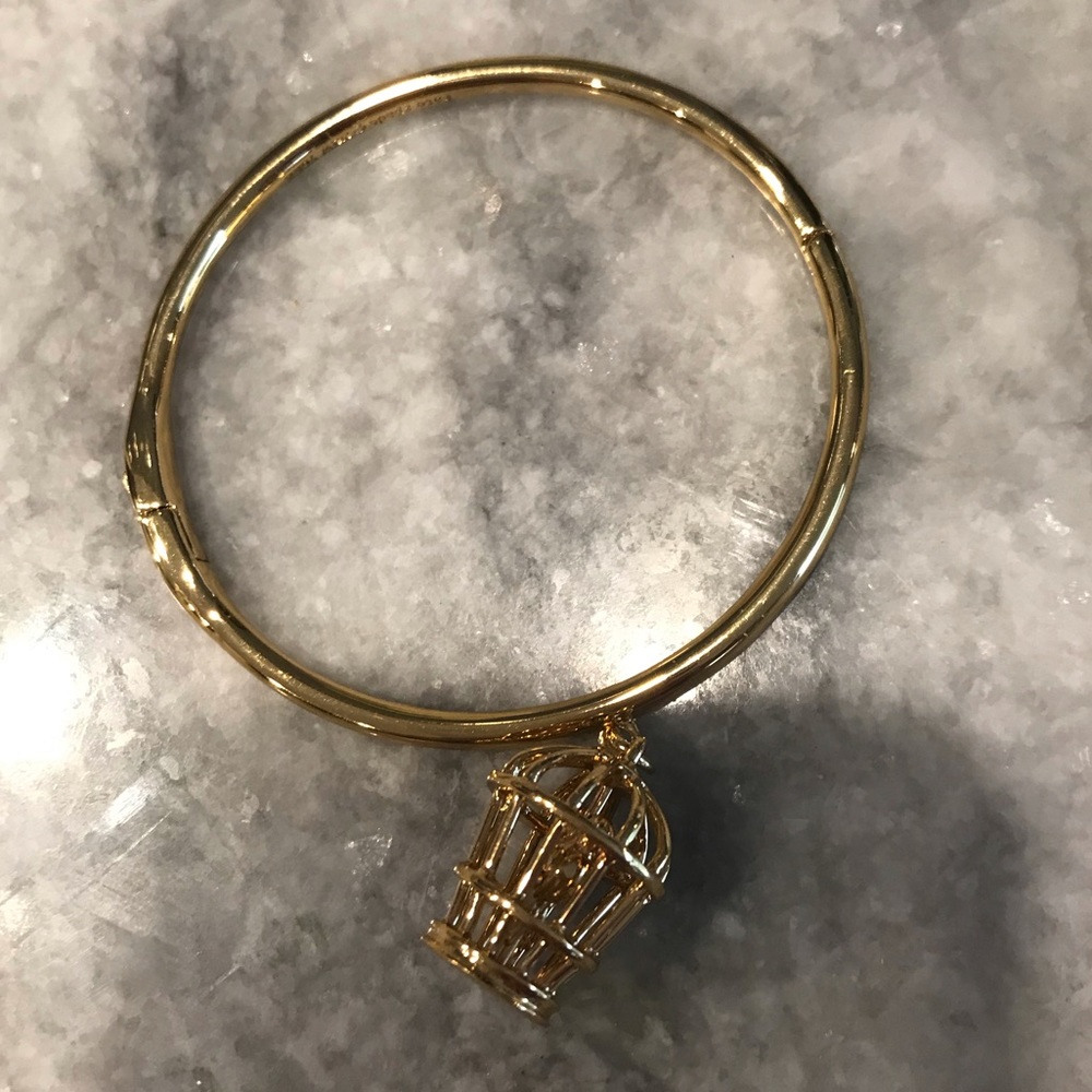 Kate Spade Caged Love Birds hinged bangle bracelet